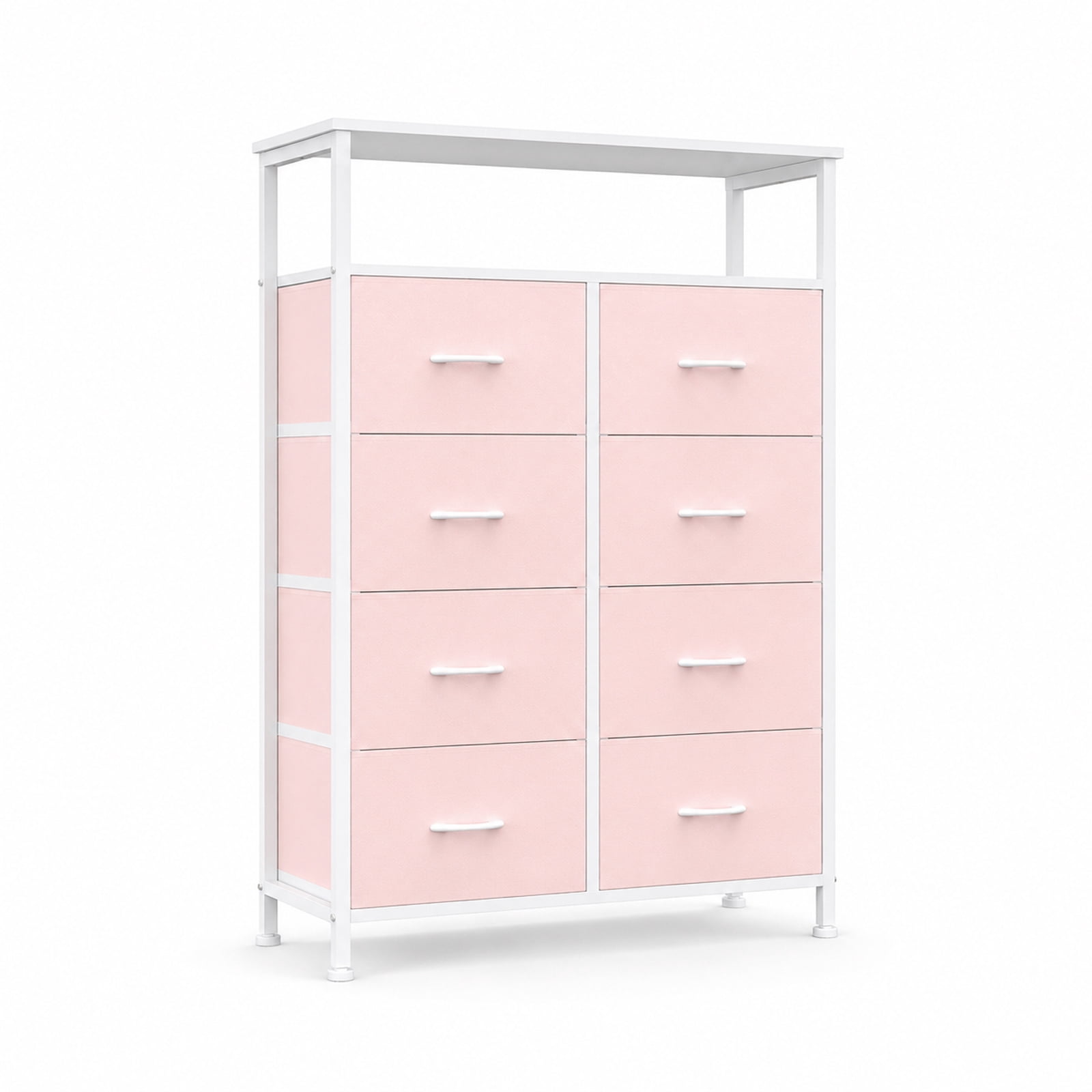 Alvantor 8-Drawer Fabric Dresser with Open Shelf, Chest of Drawers, Steel, MDF, Storage Organizer Unit, Closet, Entryway