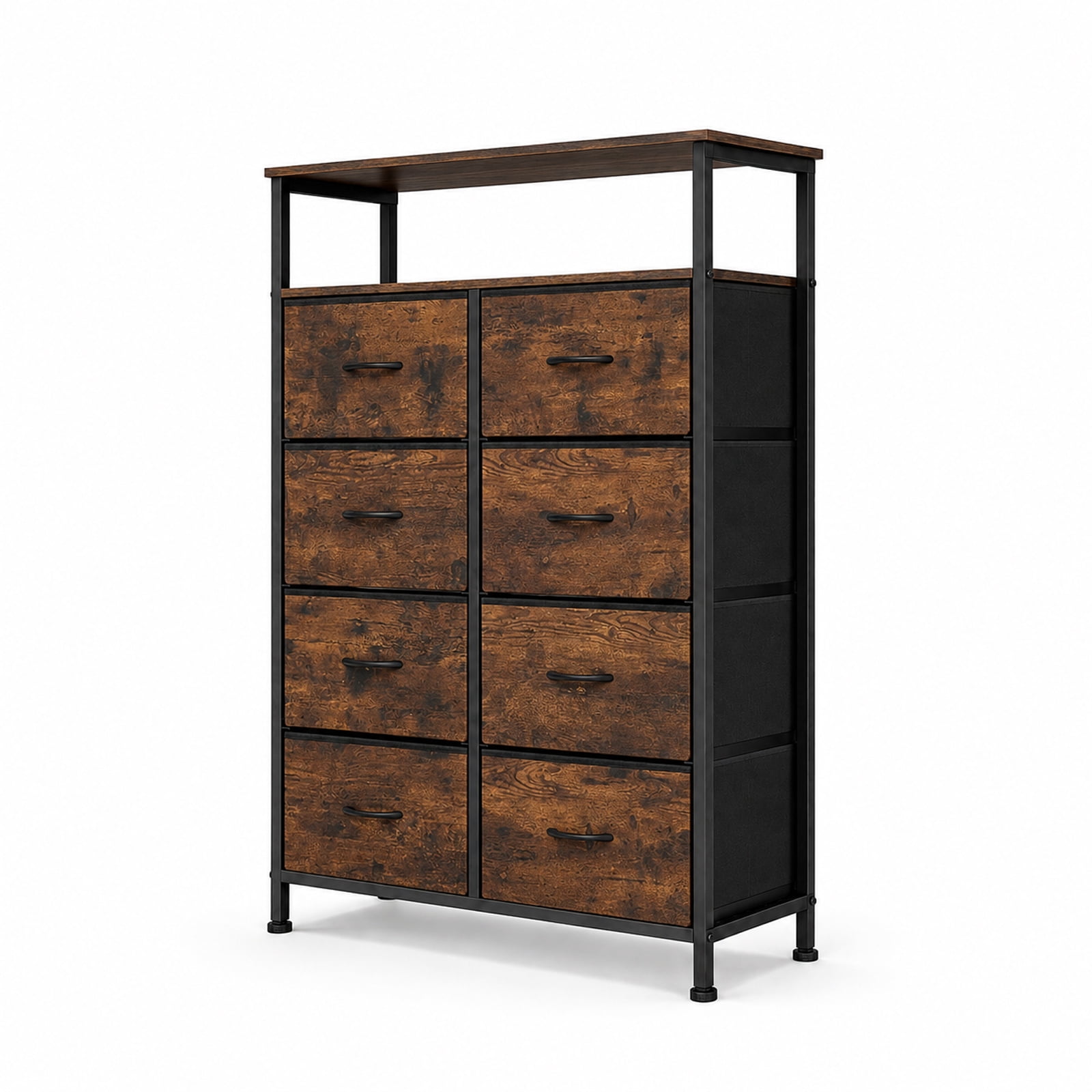 Alvantor 8-Drawer Fabric Dresser with Open Shelf, Chest of Drawers, Steel, MDF, Storage Organizer Unit, Closet, Entryway