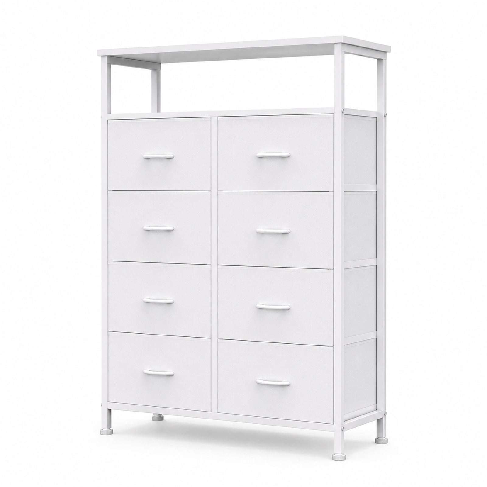 Alvantor 8-Drawer Fabric Dresser with Open Shelf, Chest of Drawers, Steel, MDF, Storage Organizer Unit, Closet, Entryway