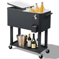 thumbnail image 1 of Alvantor 80 QT Rolling Cooler Cart Patio Ice Chest with Shelf,Bottle Opener and & Cap Collector for 48 Hour Cold Drinks, 1 of 13