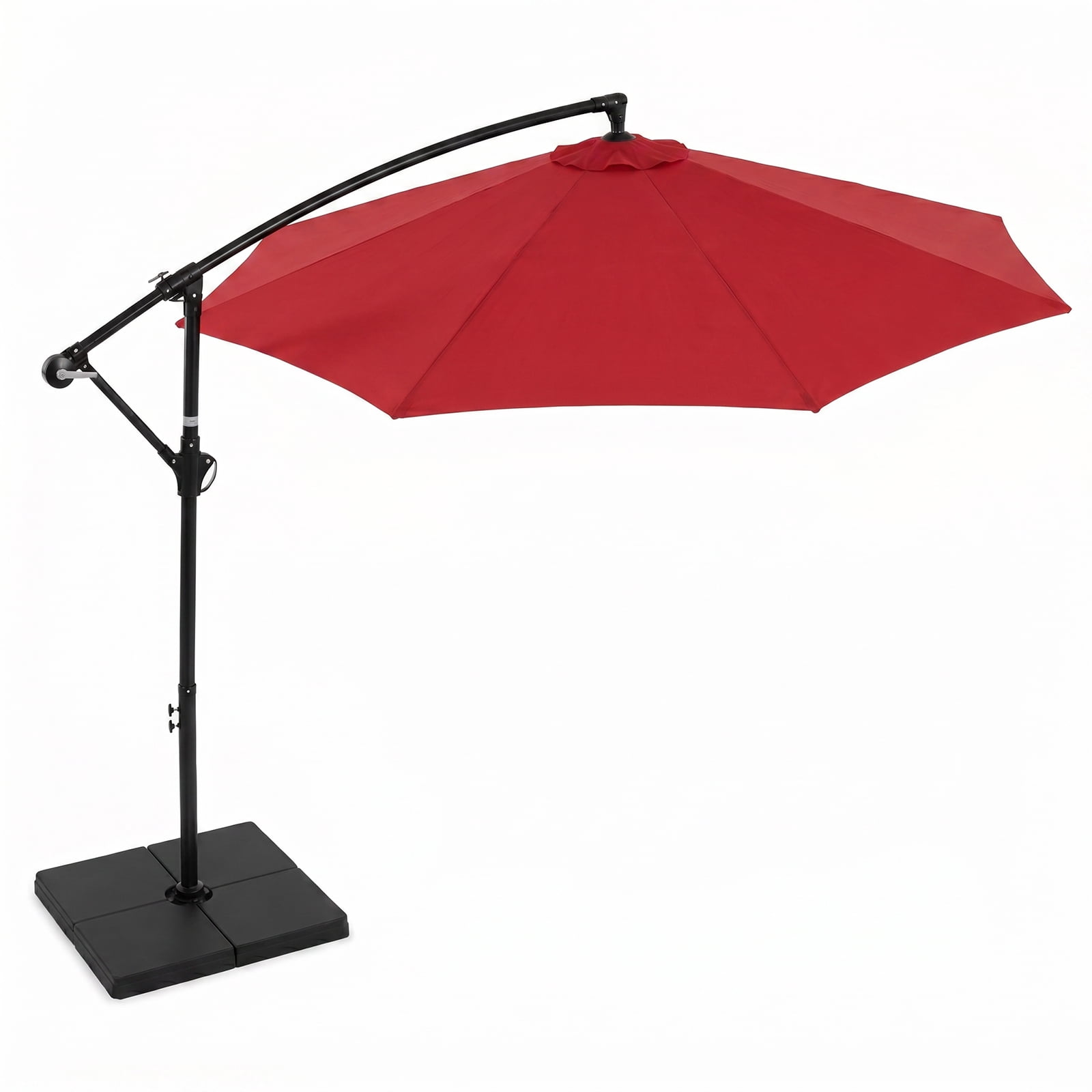 Alvantor 9.8ft Offset Patio Umbrella Hanging Cantilever Beach Umbrella Outdoor Sun Shade with Easy Tilt, UPF50+ Protection, 8 Ribs, for Backyard, Patio, Pool