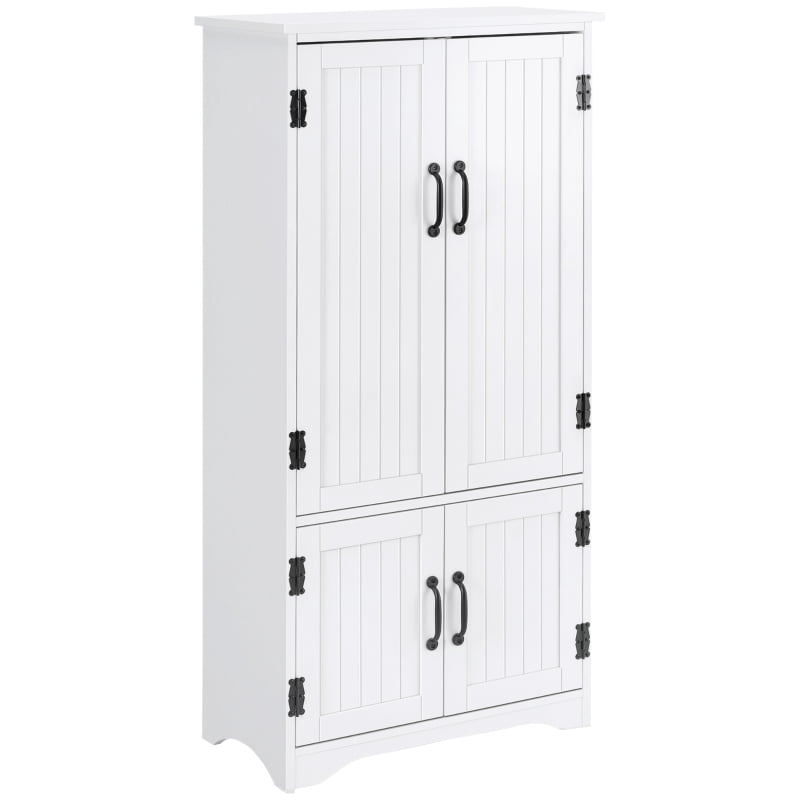 Alvantor Accent Floor Storage Cabinet with Adjustable Shelves & 2 Lower Doors 23.6"W x 11.8"D x 48.5"H White
