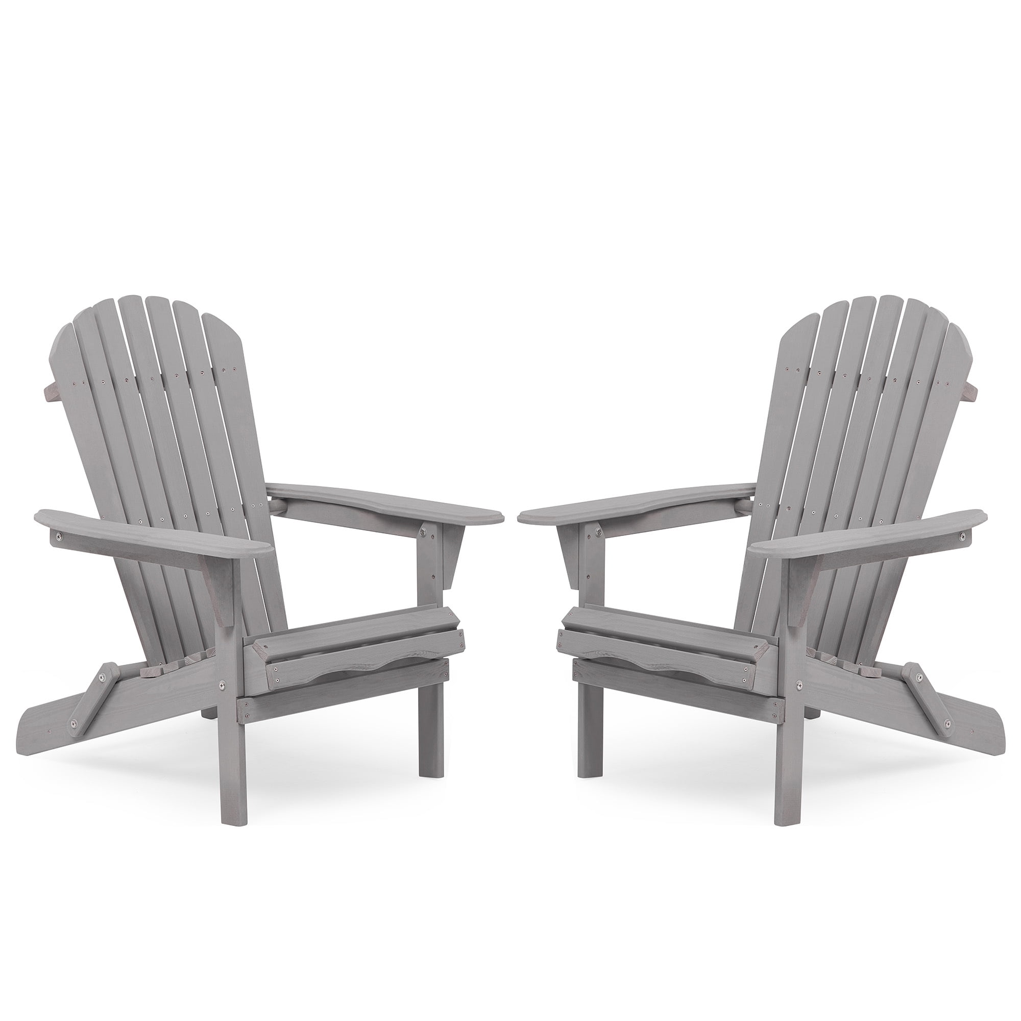 Alvantor Adirondack Chairs Set of 2 Outdoor Folding Wood Adirondack Chair for Patio Garden Backyard Gray