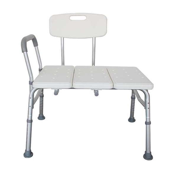 Alvantor Non-Slip Adjustable Tub Transfer Bench with Backrest and Arm Support, 330 lb Capacity