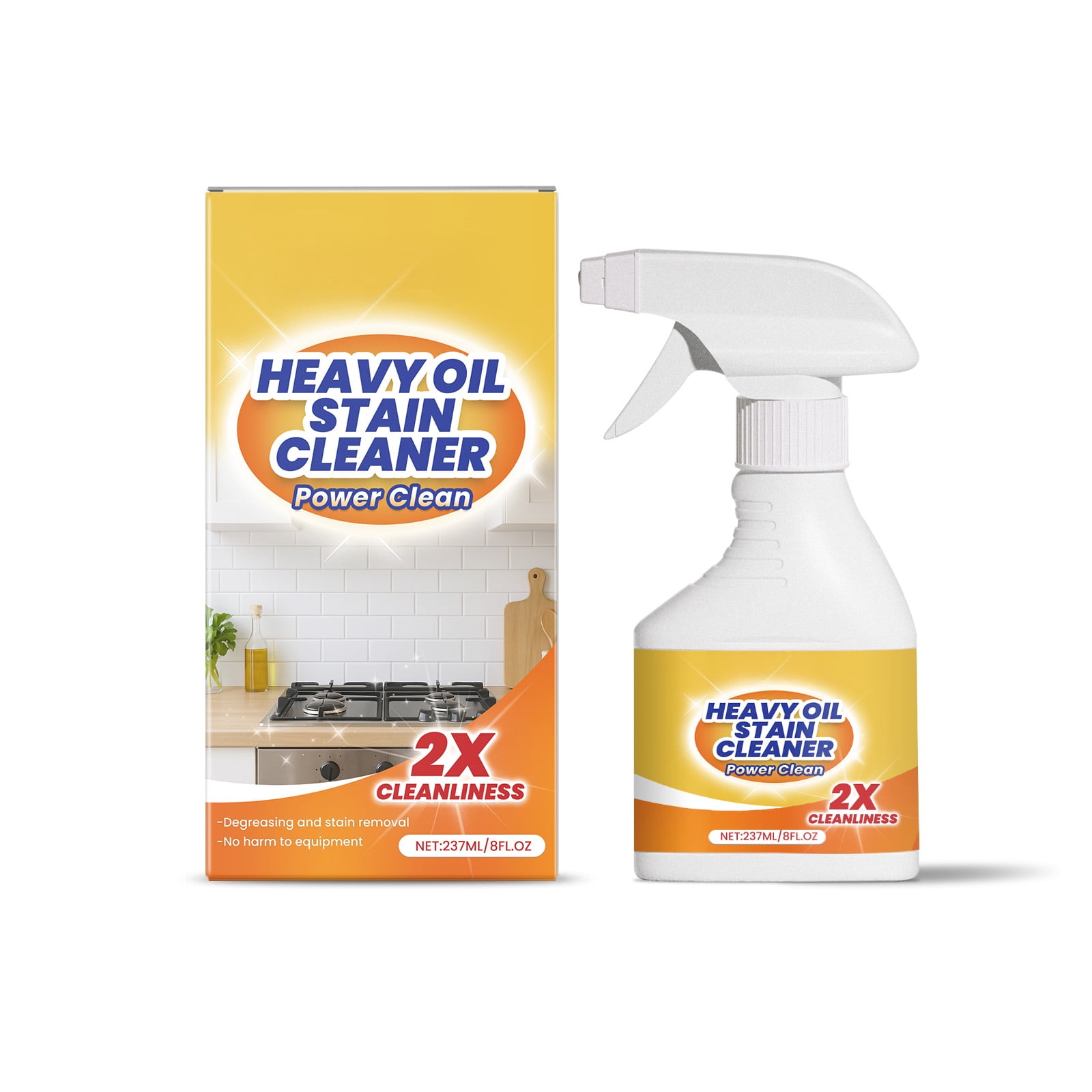 Alvantor All Purpose Cleaner Spray for Kitchen Heavy Grease, Stove Hood Countertops Oven Degreaser, 8fl.oz