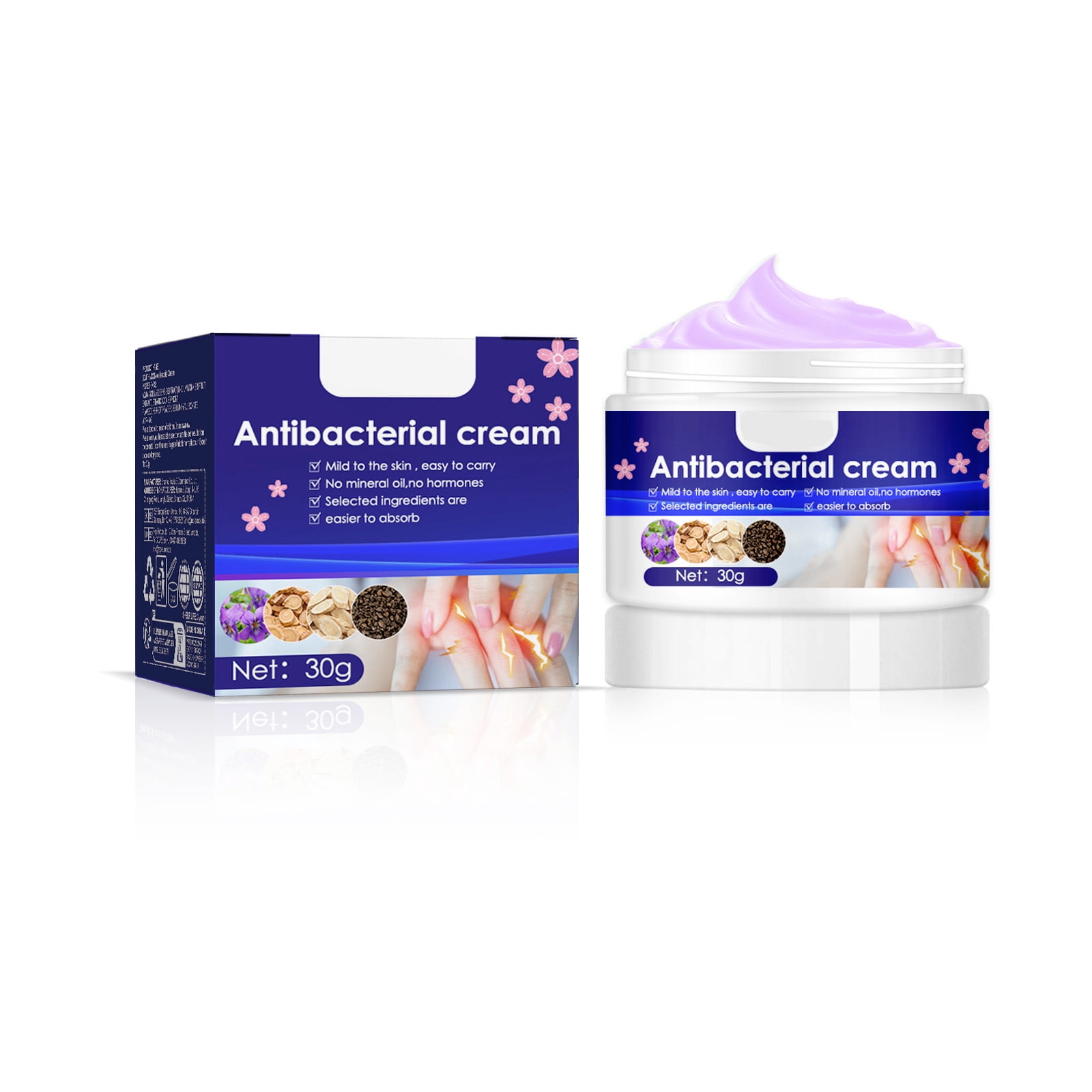 Alvantor Anti-Itch Cream for Relief from Mosquito Bites with Purple Flower Dichotoma, 1.05oz
