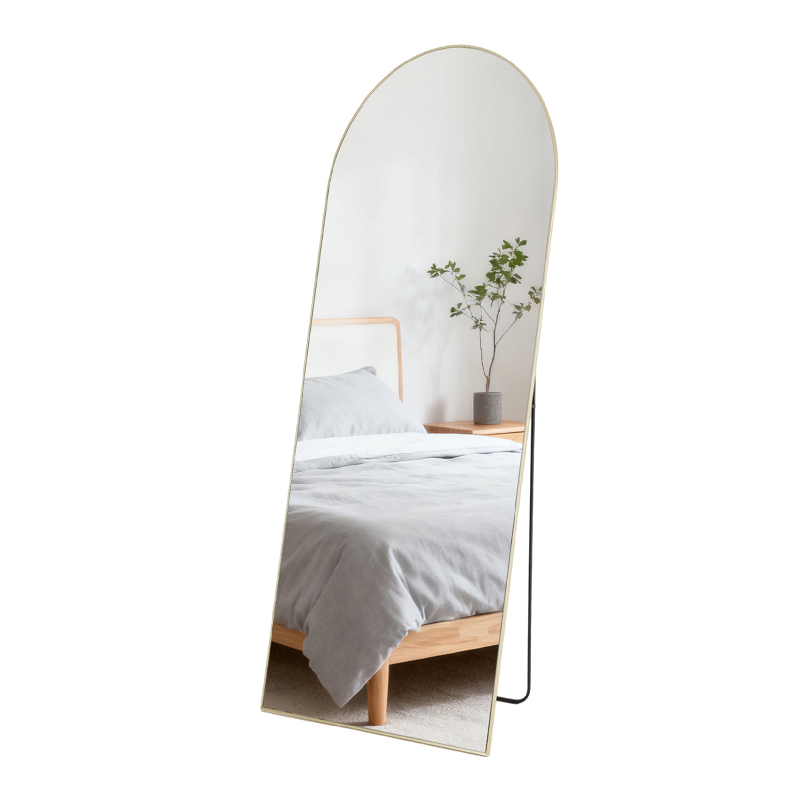Alvantor Arched Full Length Mirror Aluminum Frame for Home