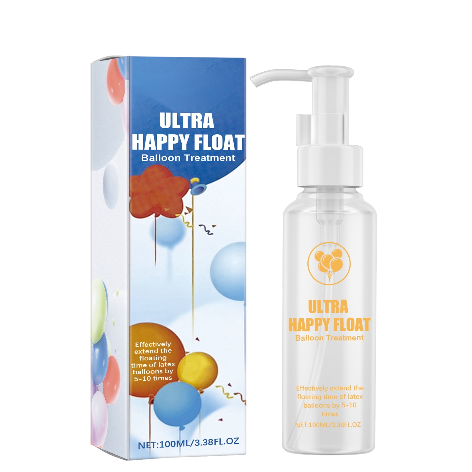 Alvantor Balloon Treatment for Helium Latex Balloons with Added Shine and Extended Float Time, 3.38 fl. oz.