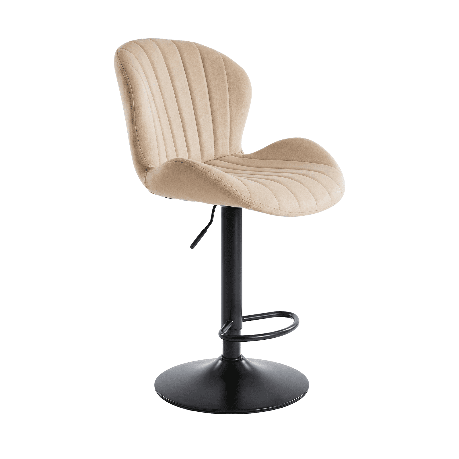 Alvantor Bar Stools Set of 2, Adjustable Swivel Barstools, Fabric Upholstered Barstools Counter Height with Backrest for Bar and Kitchen Island