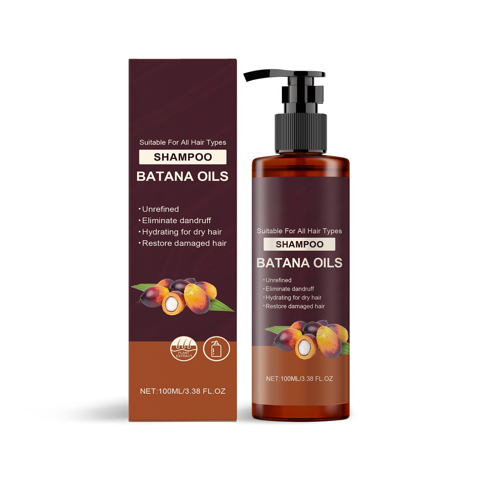 Alvantor Batana Oil Shampoo, Nourishing & Rejuvenating for Softness & Volume, Fine Hair Salon Care for Women and Men, 3.38fl.oz