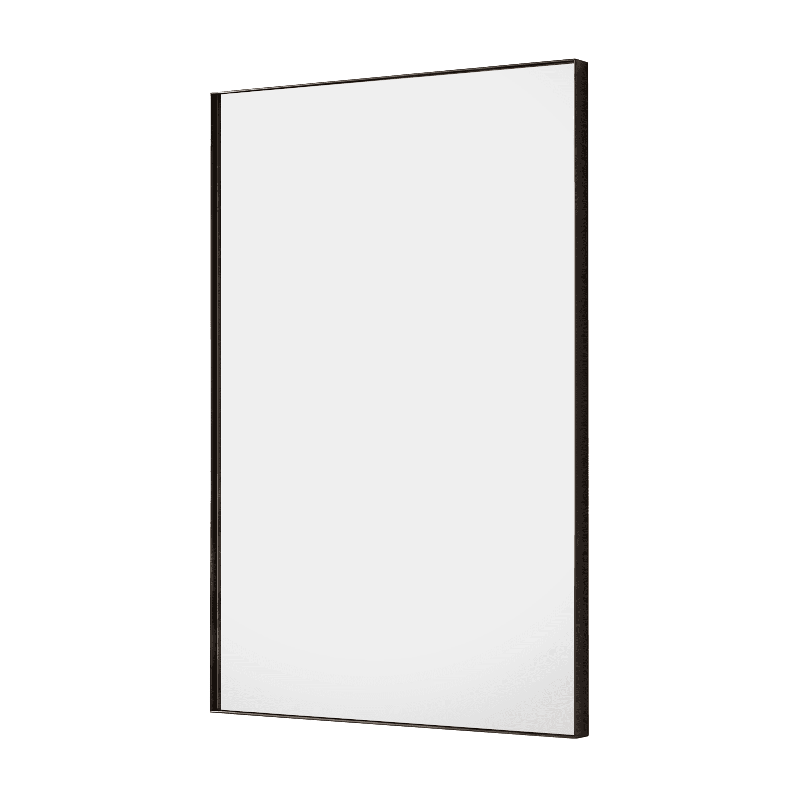 Alvantor Brushed Black Framed Wall Vanity Mirror for Bathroom