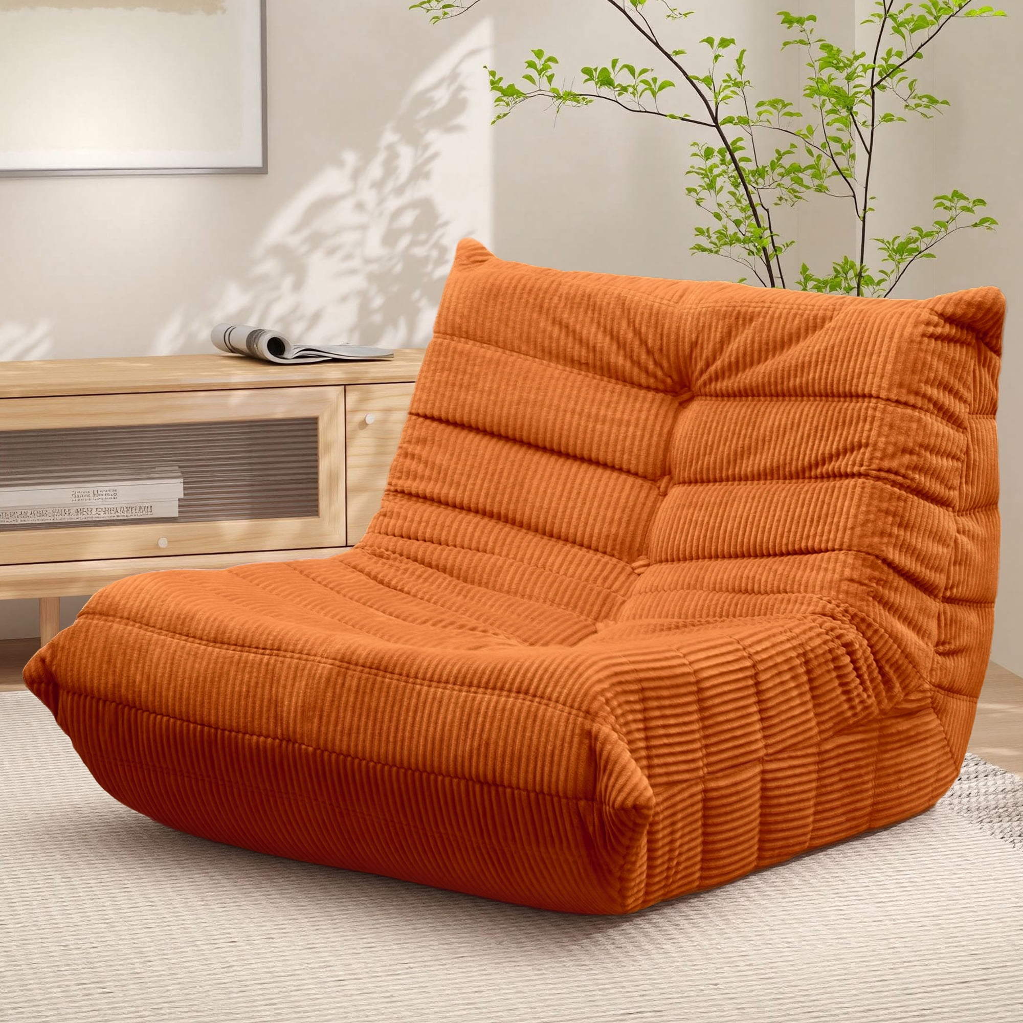 Alvantor Bean Bag Chair, Armless Lazy Sofa with Memory Foam and Soft ...