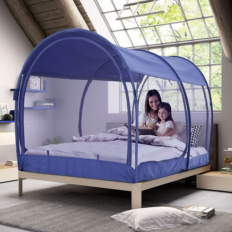 Alvantor Bed Tent Pop Up Mosquito Net Full Size Navy Color