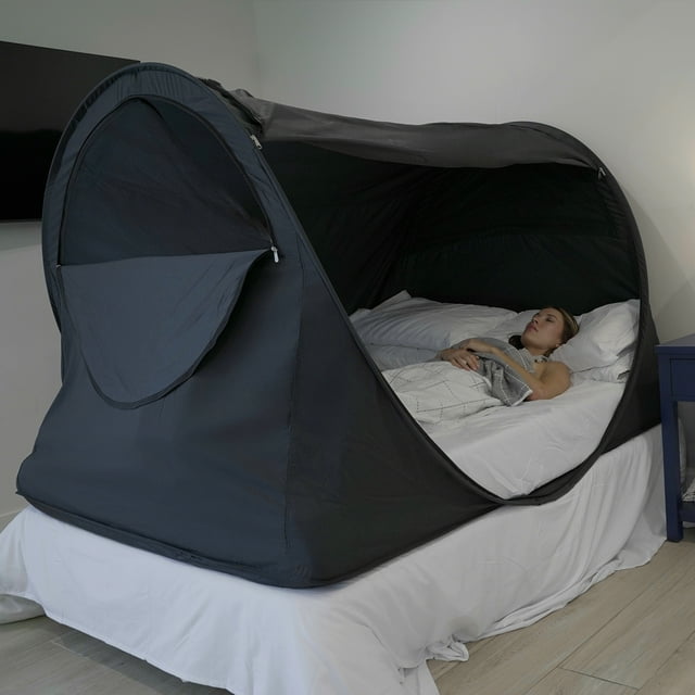 Alvantor Bed Tent Privacy Pop up Home Sleeping Tent Twin Size Charcoal