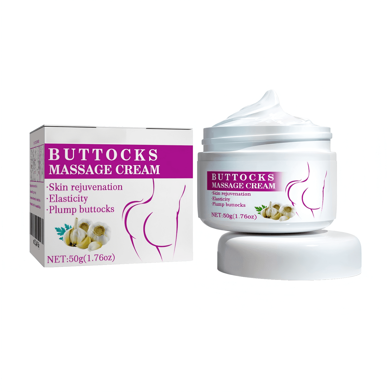 Alvantor Butt Enhancement Cream for Hip Firming and Lifting, Butt Plumping Tightening Massage, 1.76oz