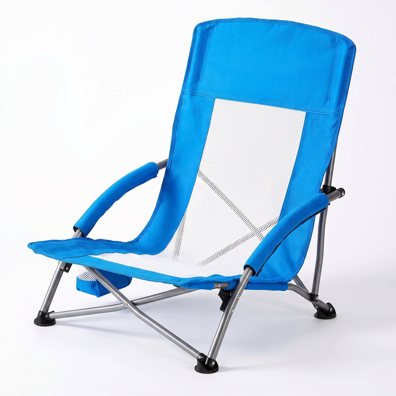 Alvantor Camping Chair - Folding Outdoor Chair with Mesh Back, Cup Holder, Heavy Duty 250 LBS, Portable with Carry Bag for Beach Picnic