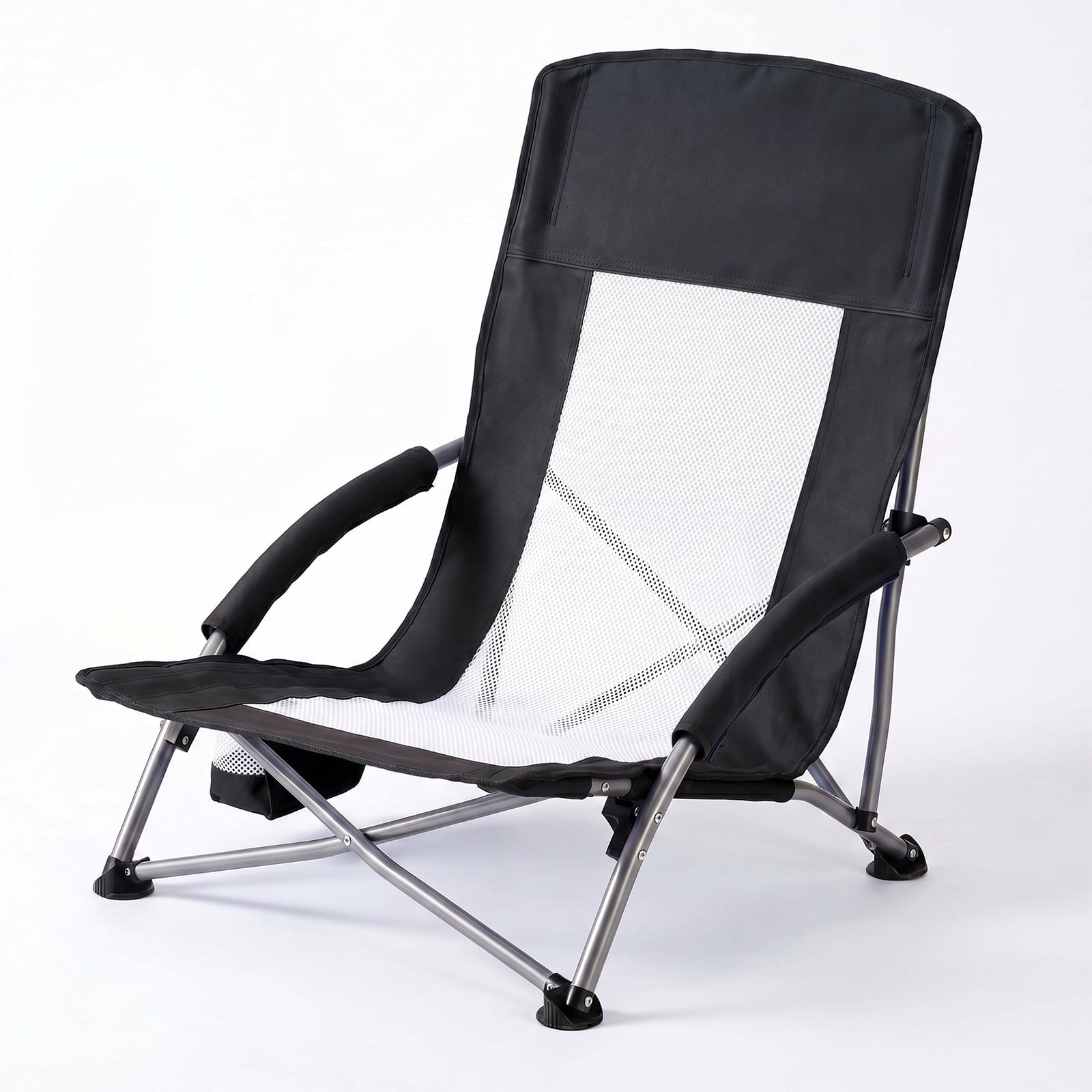 Alvantor Camping Chair - Folding Outdoor Chair with Mesh Back, Cup Holder, Heavy Duty 250 LBS, Portable with Carry Bag for Beach Picnic