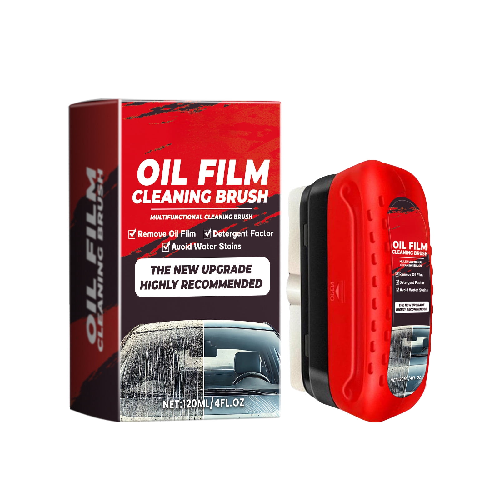 Alvantor Car Cleaning Brush Oil Film Remover for Windshield Clarity, 4 fl.oz