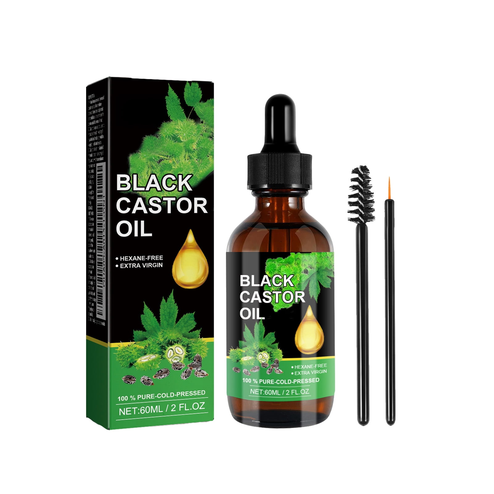 Alvantor Castor Oil Nourishing Treatment for Hair and Eyelash, Thickening Lash Serum 2.02 fl.oz