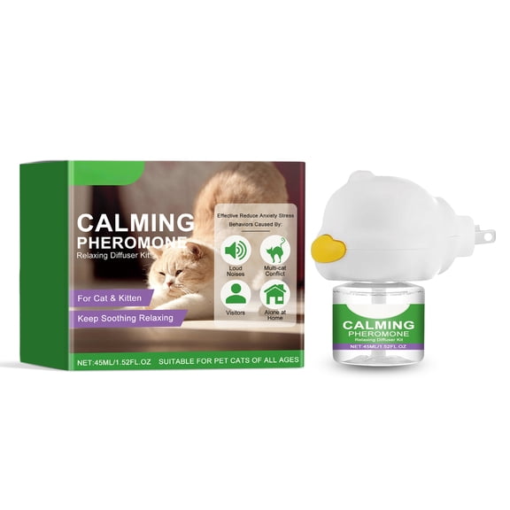 Alvantor Cat Calming Diffuser Pheromone Kit Anxiety Relief 1.52 fl. oz Plug-in