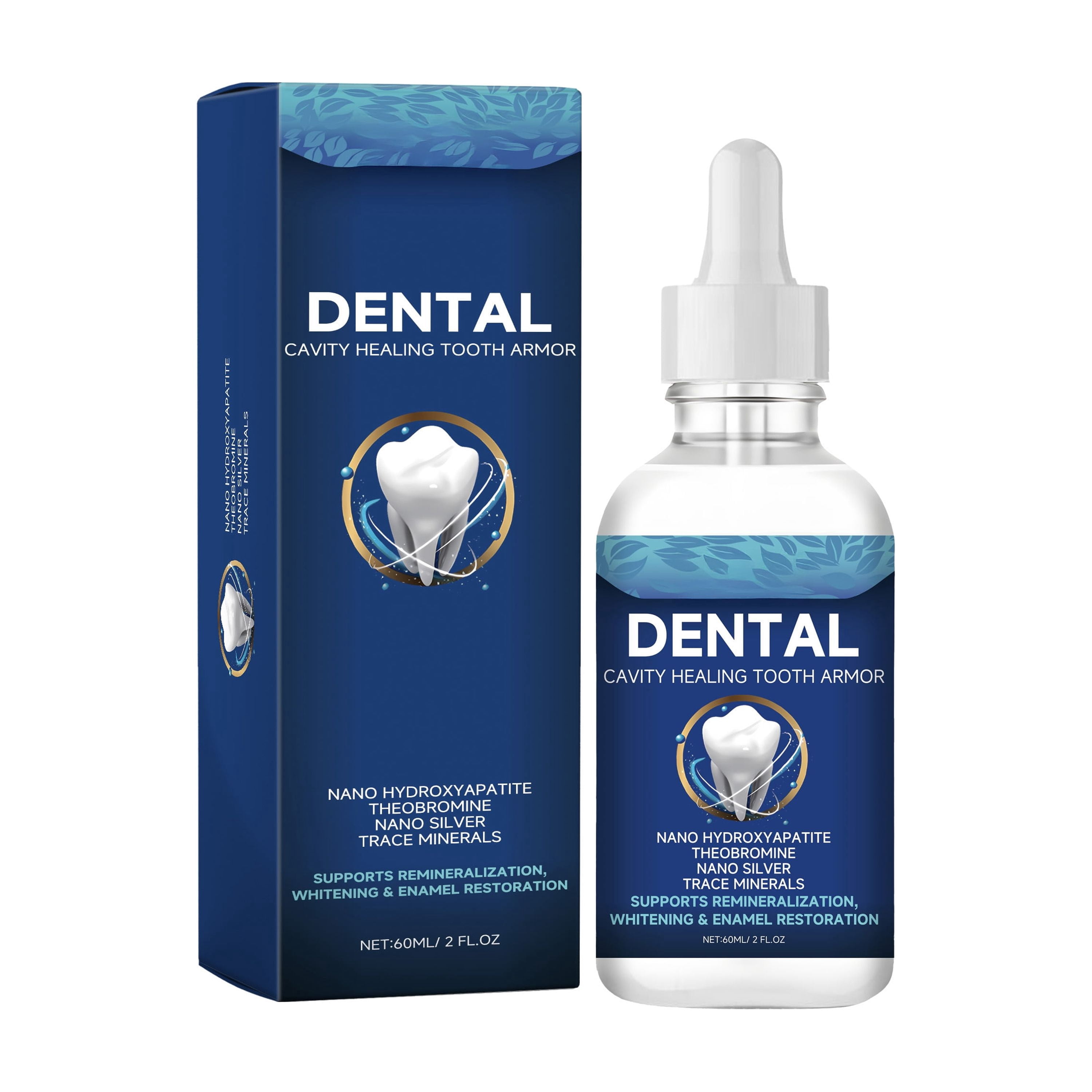 Alvantor Cavity Healing Tooth Armor, Enamel Strengthening Formula Drops with Hydroxyapatite, 2fl.oz, 16PC