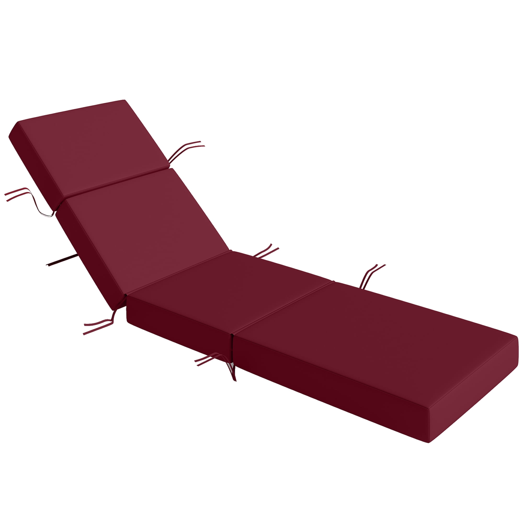Alvantor Chaise Lounge Cushion 4" Lounge Chair Cushion for Outdoor 21" x 72 ", Red