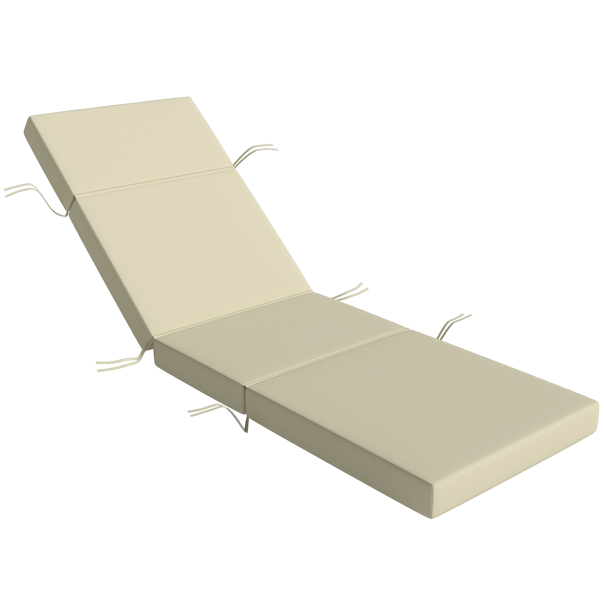 Alvantor Chaise Lounge Cushion 4" Lounge Cushion for Outdoor Patio 26" x 80 ", Cream White