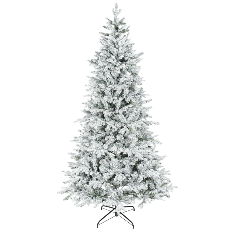 Alvantor Christmas Tree Frosted Artificial with 1762 Tips & Metal Stand 51.2x51.2x90 in 7.5ft Green