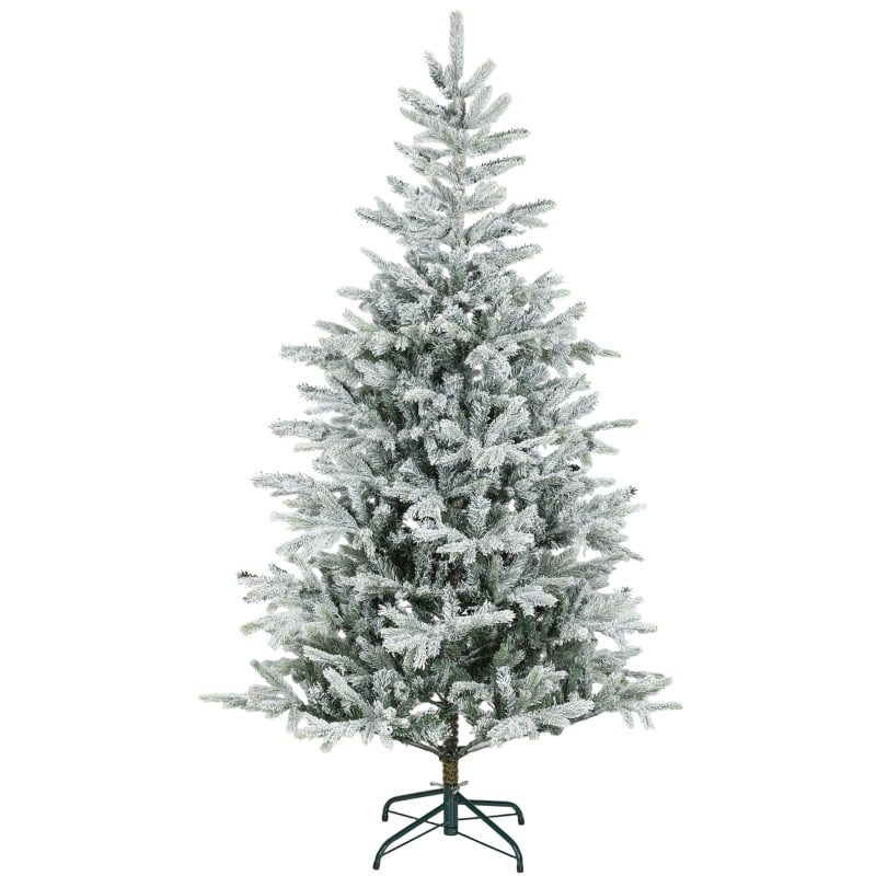 Alvantor Christmas Tree Frosted Spruce with 1207 Tips & Metal Stand 43.3"x43.3"x72" 6ft Green