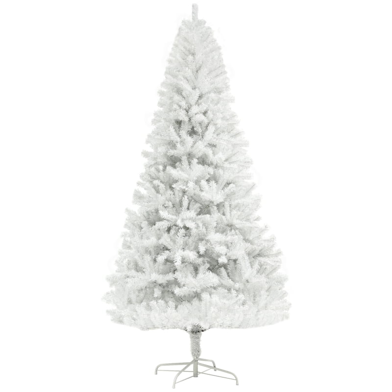 Alvantor Christmas Tree Unlit Artificial with 1000 Tips & Steel Stand 43.3"x43.3"x72" 6ft White