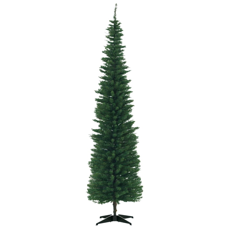 Alvantor Christmas Tree Unlit Pencil with 499 Tips, Slim Holiday Decor 21.75"x21.75"x84" 7ft Green