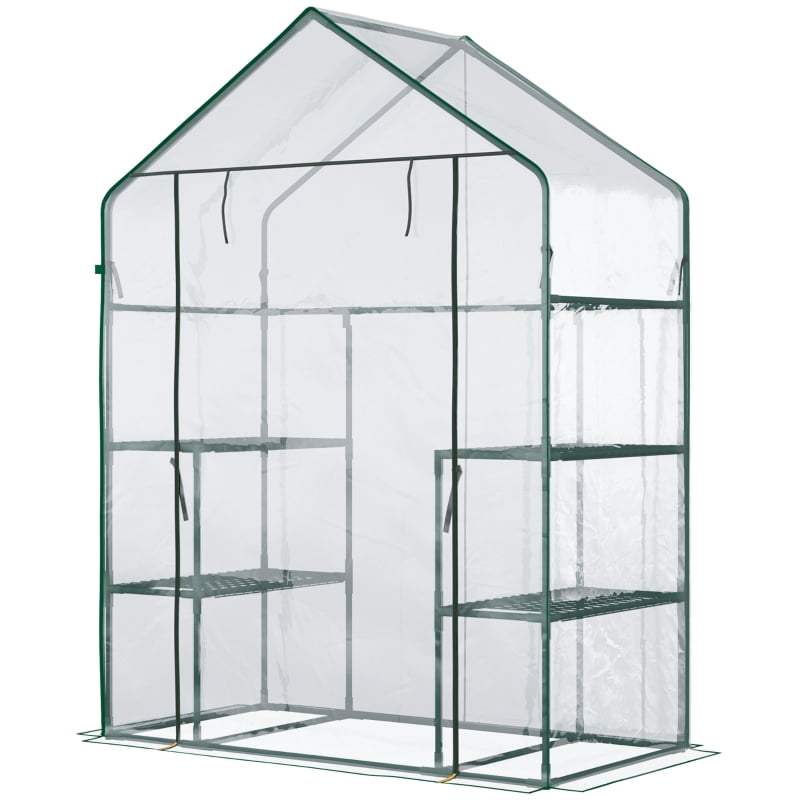 Alvantor Clear 5'x2.5'x6.5' Walk-in Greenhouse with 3-Tier Shelves
