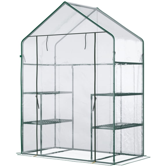 Alvantor Clear 5'x2.5'x6.5' Walk-in Greenhouse with 3-Tier Shelves
