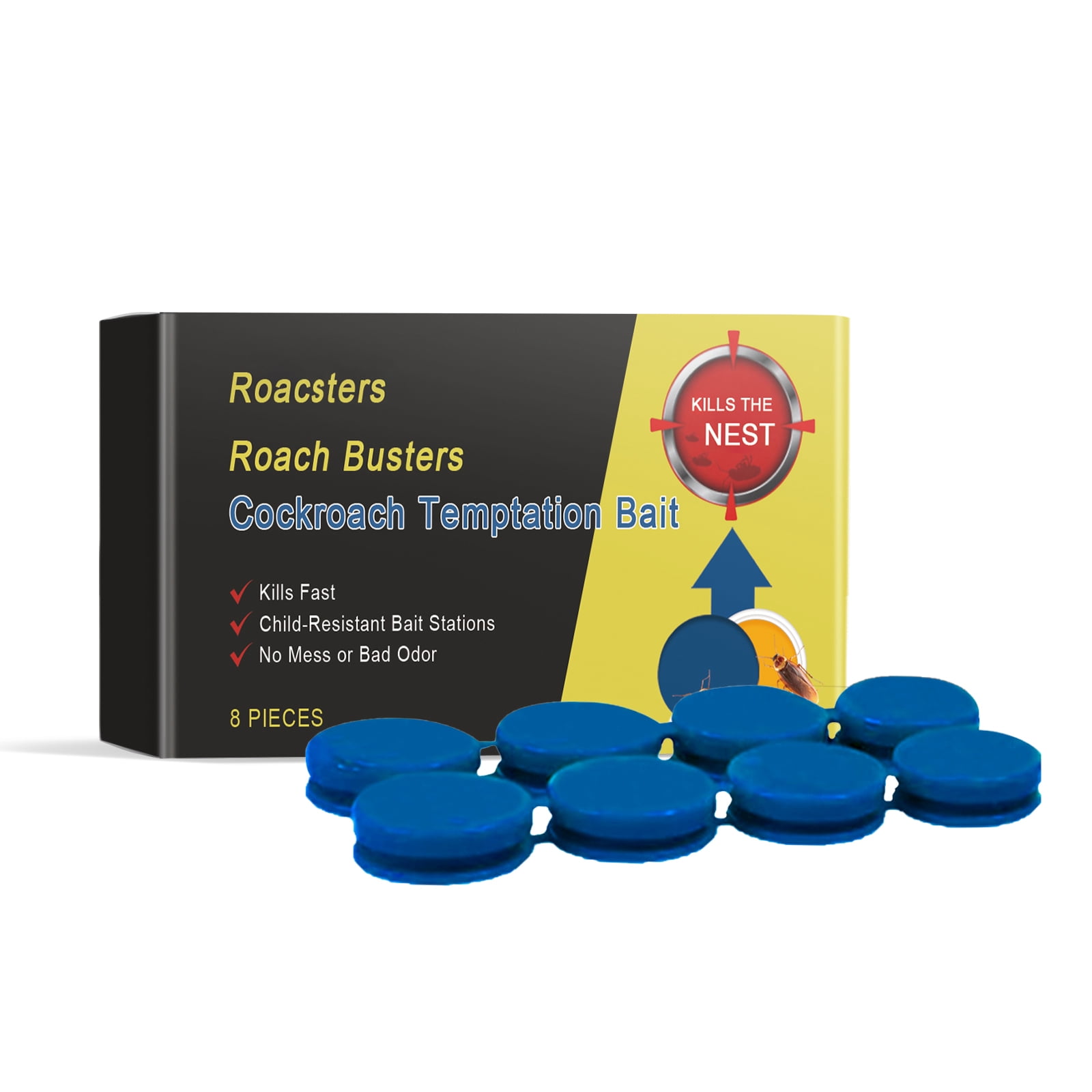 Alvantor Indoor Cockroach Killer Home Bait, 8 Count Pack