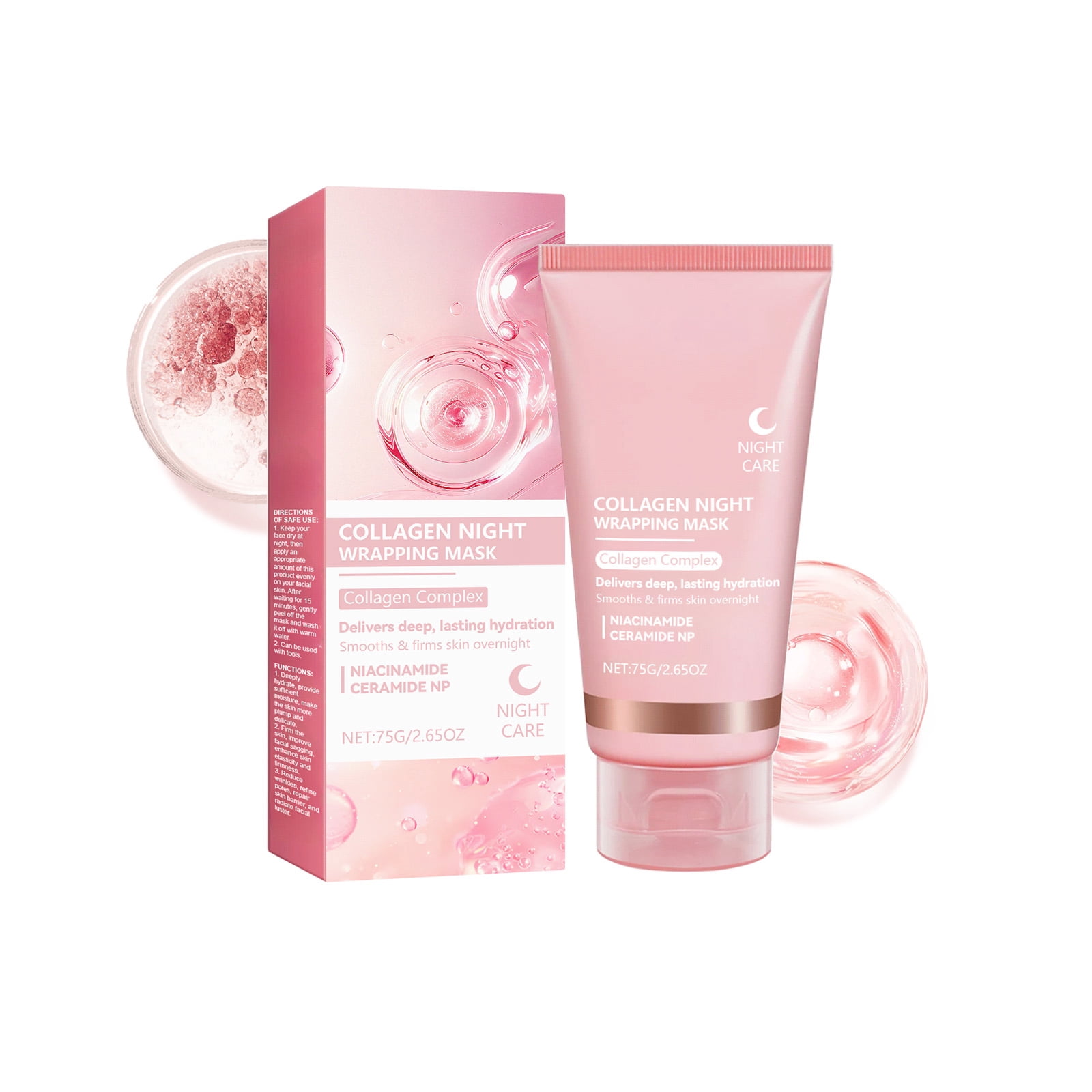 Alvantor Collagen Wrapping Night Care Peel off Mask for Glass Skin - Hydrating & Firming Skincare 2.65oz