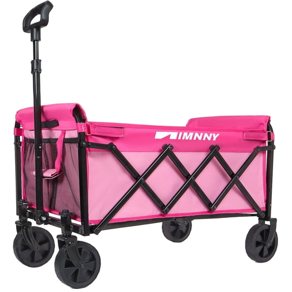 Alvantor Collapsible Folding Wagon with Cup Holders, 360 lb, Pink