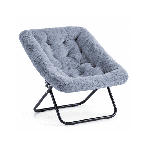 Alvantor Comfy Chair for Adults, Soft Faux Fur Folding Lounge, Flexible Reading Chair for Teens, Large Size Foldable Chair for Living Room Dorm Rooms