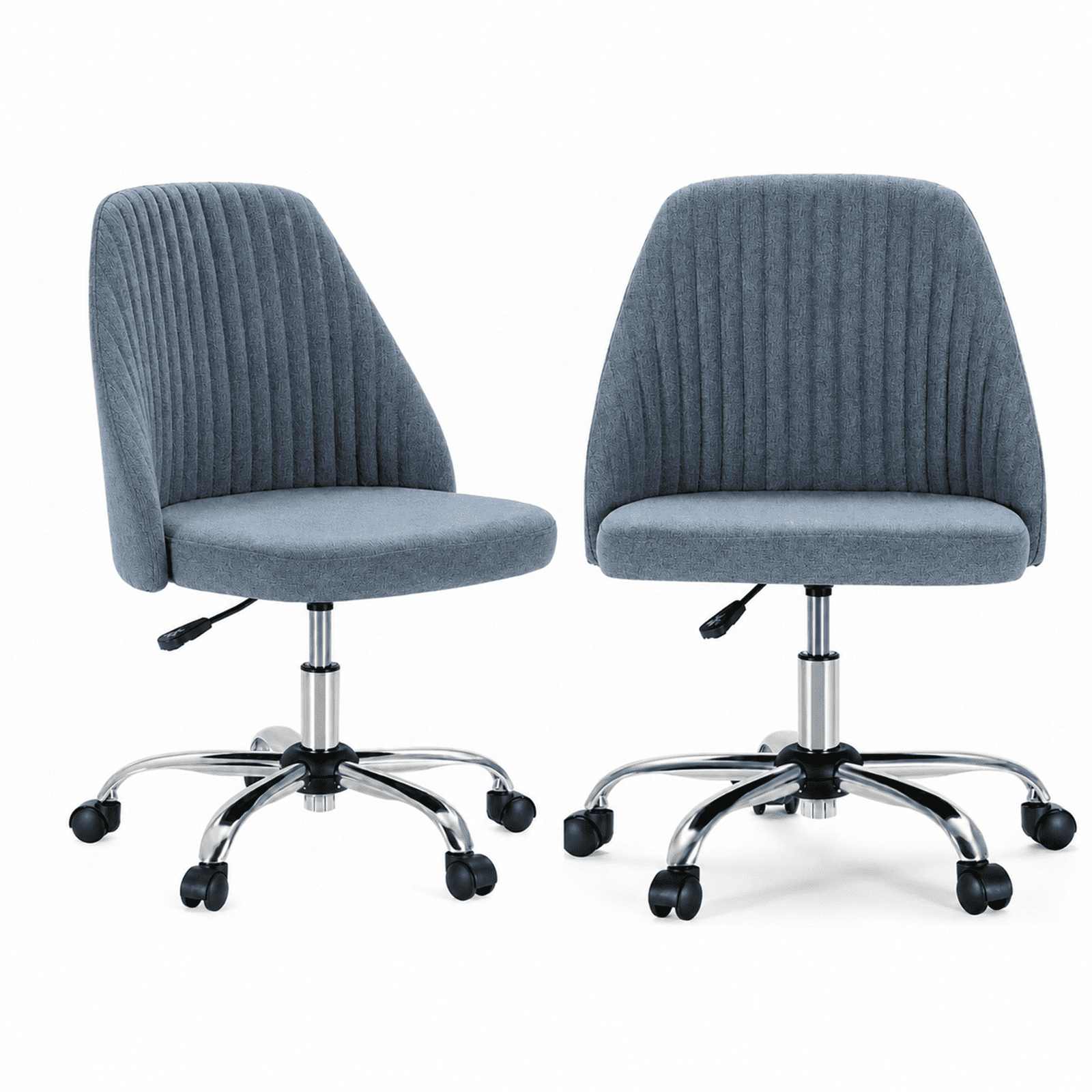 Alvantor Comfy Office Chair, Adjustable Swivel Desk Chair with Wheels, Wide Seating, Modern Fabric Vanity Chair