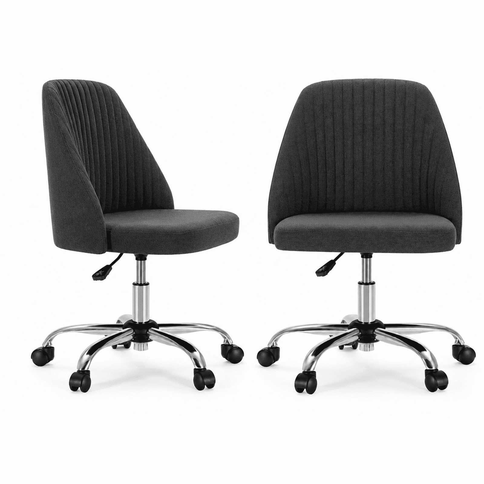 Alvantor Comfy Office Chair, Adjustable Swivel Desk Chair with Wheels, Wide Seating, Modern Fabric Vanity Chair