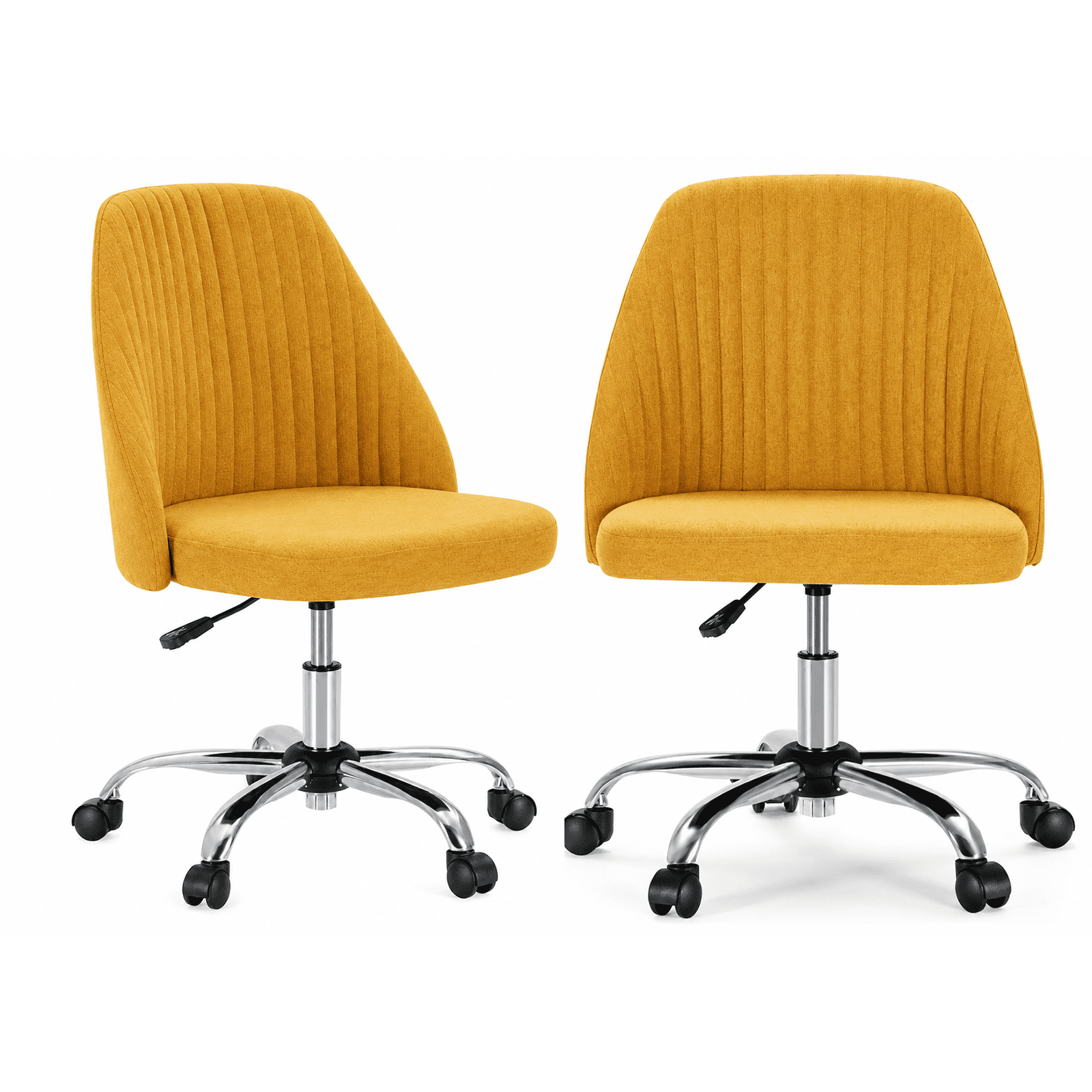 Alvantor Comfy Office Chair, Adjustable Swivel Desk Chair with Wheels, Wide Seating, Modern Fabric Vanity Chair