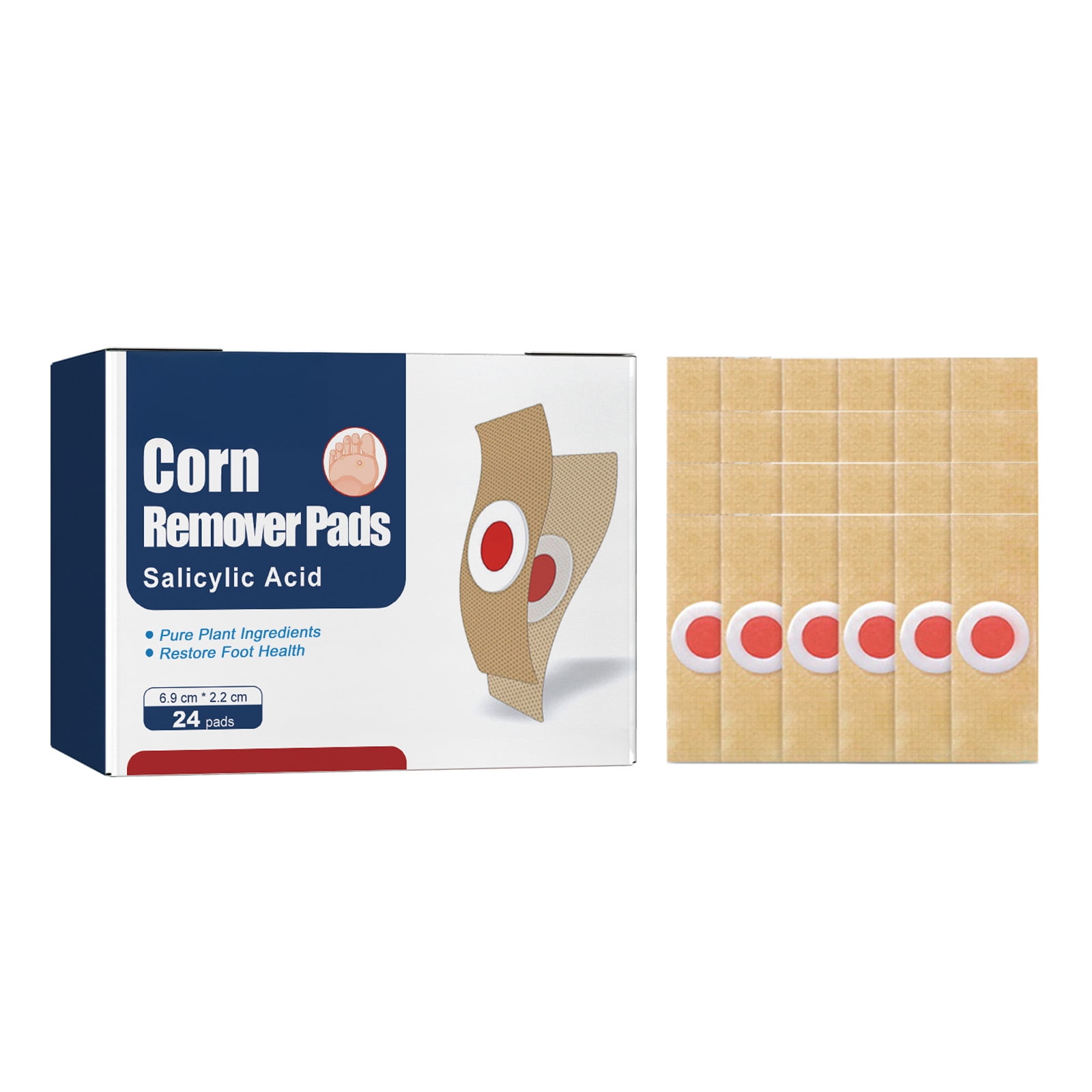 Alvantor Corn Removal Pads for Toes, Extra Strength Corn & Callus Repair Patch, 24pads