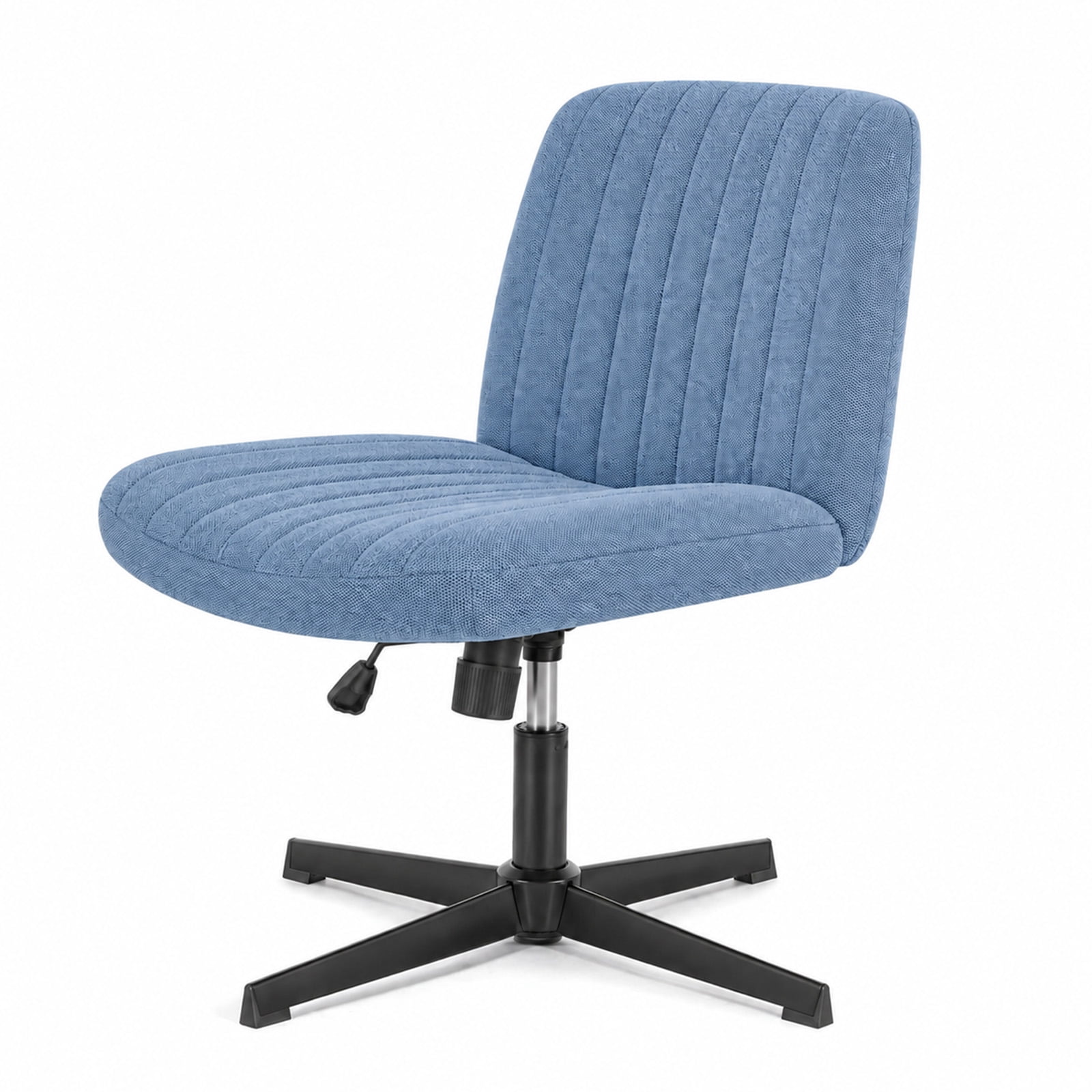 Alvantor Criss Cross Office Chair, No Wheels Armless Swivel, Wide Seat Criss Cross Chair for Home Office & Reading Room