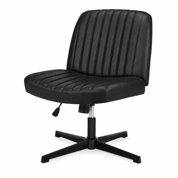 Alvantor Criss Cross Office Chair, No Wheels Armless Swivel, Wide Seat Criss Cross Chair for Home Office & Reading Room
