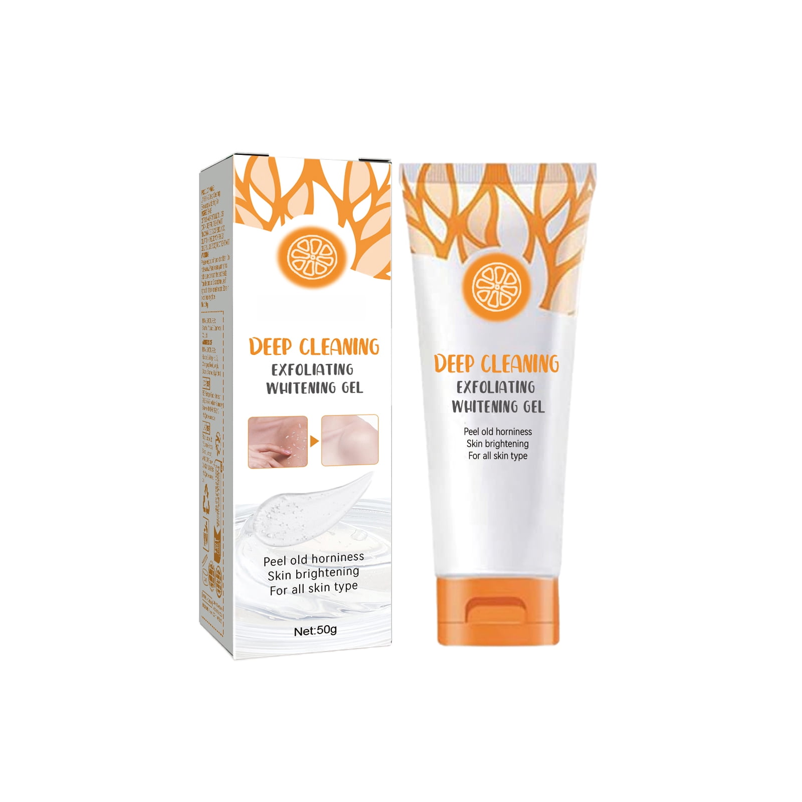 Alvantor Deep Cleaning Exfoliating Gel for Face & Body with Vitamin C, Brightening Peeling Scrub with Niacinamide for Glowing Skin, 50g