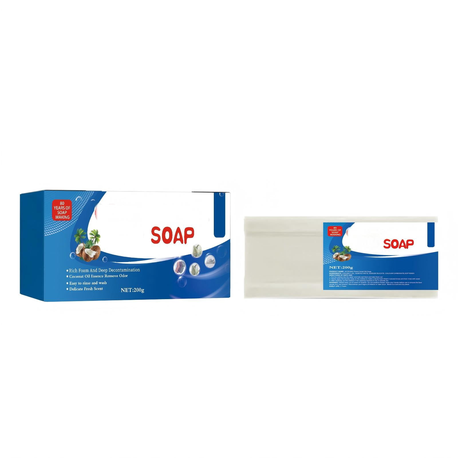 Alvantor Deep Cleaning Laundry Soap Bar for Stain Removal, 7.05oz