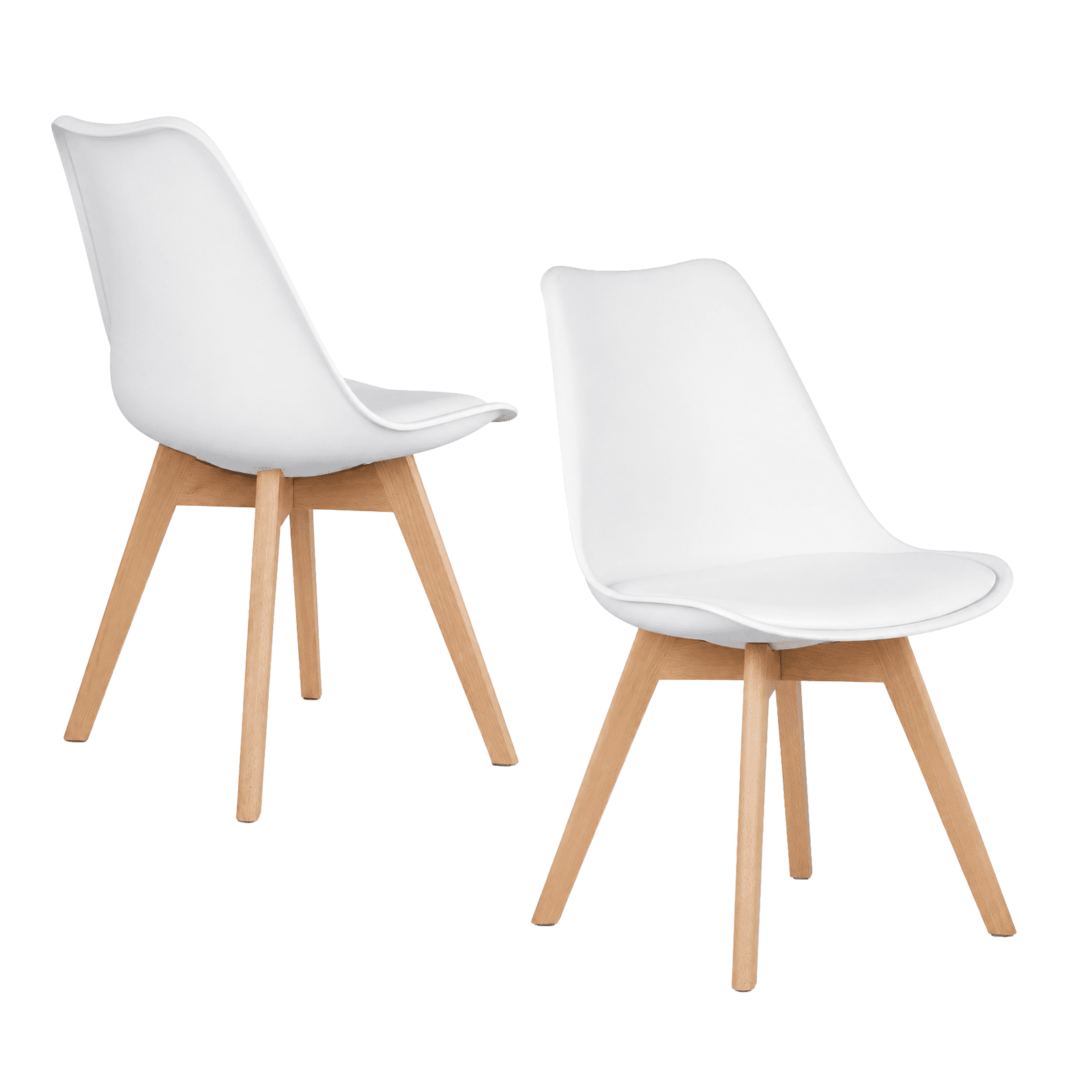 Alvantor Dining Chairs Set of 4 PU Leather, Modern Kitchen Table Chairs with Wooden Legs and Soft Padded Seat for Kitchen/Living Room/Restaurant