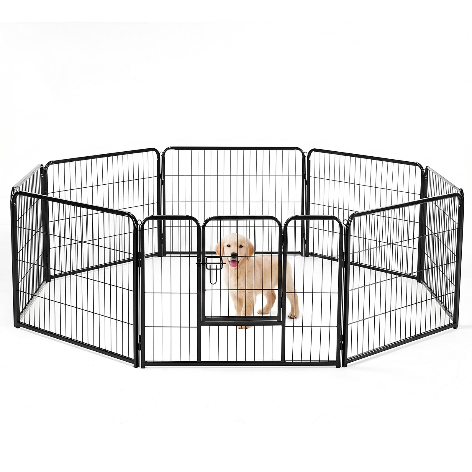 Alvantor Secure Metal Dog Playpen with Portability for Indoor and Outdoor Use