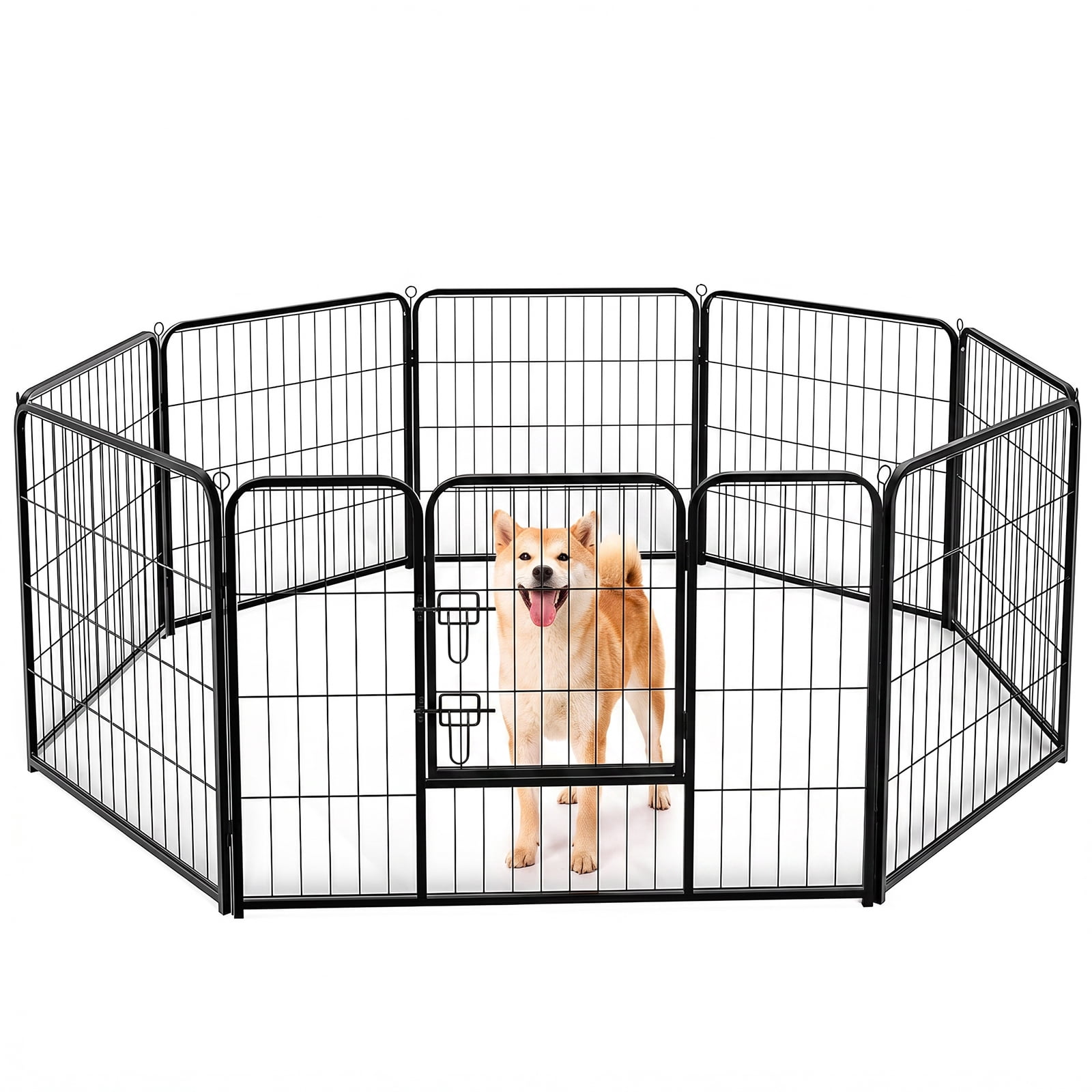Alvantor Dog Playpen Indoor Fence Height Metal Exercise Pen with Door Small Puppy/Medium/Large Dogs Animal Pet for Outdoor, Garden, Yard