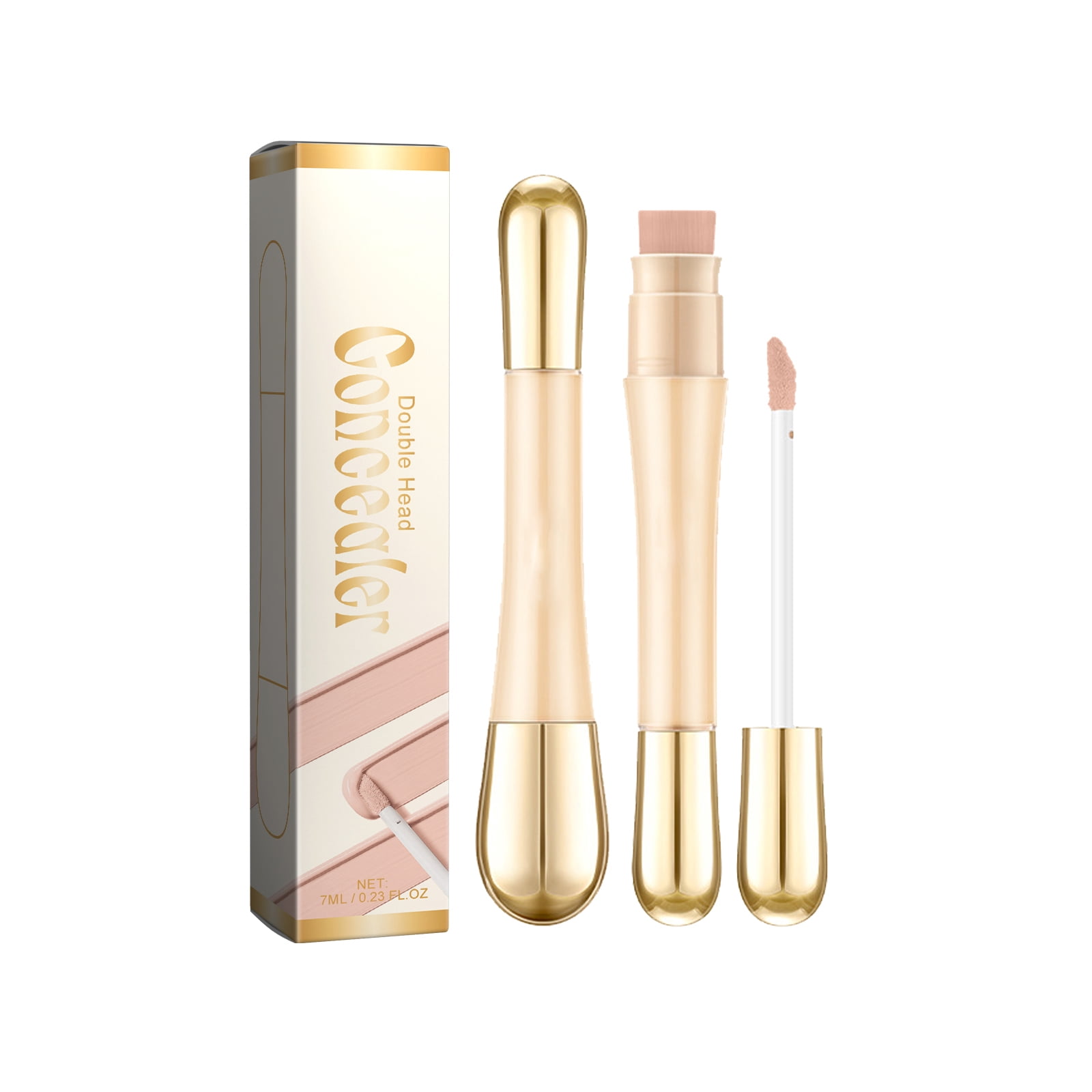 Alvantor Double Head Concealer Stick Full Coverage Waterproof Brightening Natural, 0.23fl.oz