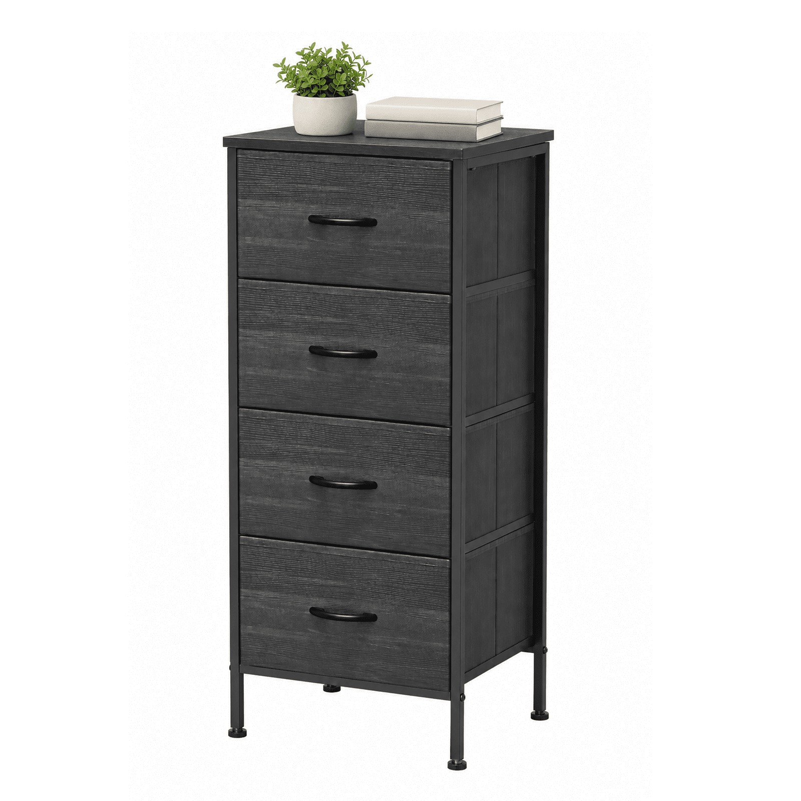 Alvantor Dresser for Bedroom with 4/5 Storage Drawers, Dressers Chest of Drawers Fabric Dresser with Sturdy Steel Frame, Wooden Top Cabinet Night Stand Dresser for Closet